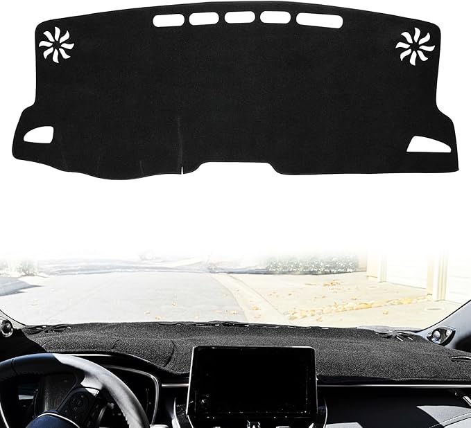 Amiss Dash Mat Dashboard Cover, Fits for Toyota Corolla Cross 2022 2023 2024 2025, Anti-Reflective Non-Slip Dashboard Cover Mat Pad Carpet, Car Accessories Interior for Custom Fit Dash Cover