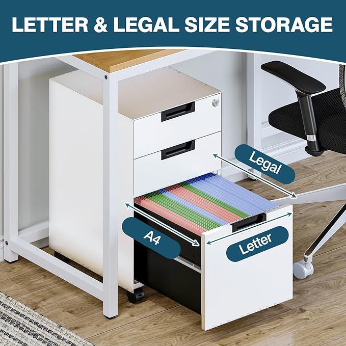MIIIKO 3 Drawer Filing Cabinet