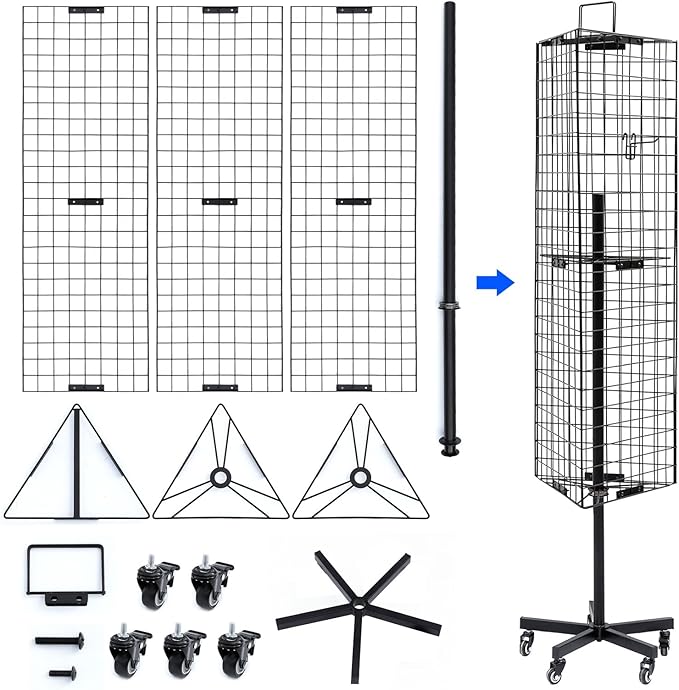 NectaCol Triangular Gridwall Panel Display Stand