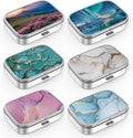 Pill Box 2 Compartment Small Pill Case,Portable for Pocket or Purse Pill Organizer Pill Container Holder to Hold Vitamins, Medication, Fish Oil and Supplements(6PCS)