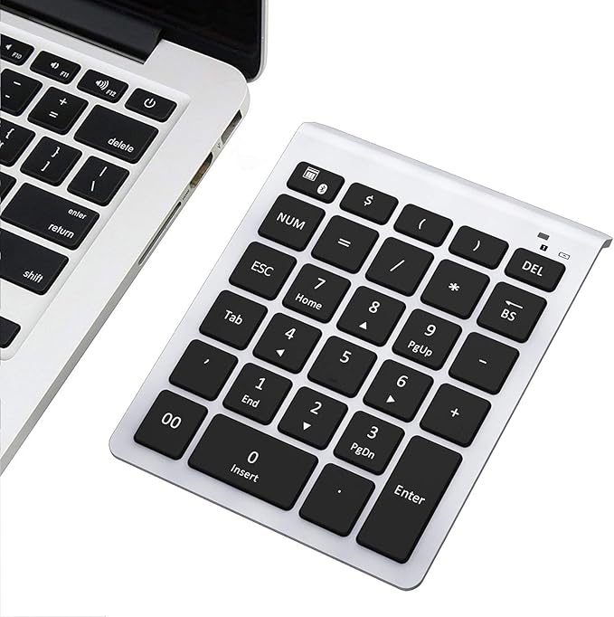 Lekvey Bluetooth Number Pad, 10 Keys Numeric Keypad Portable Wireless Bluetooth