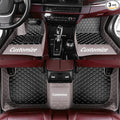 Custom Fit Car Floor Mats - Full Coverage Automotive Leather Floor Liners for Most Vehicles by MingyunSM (Black & Gray)