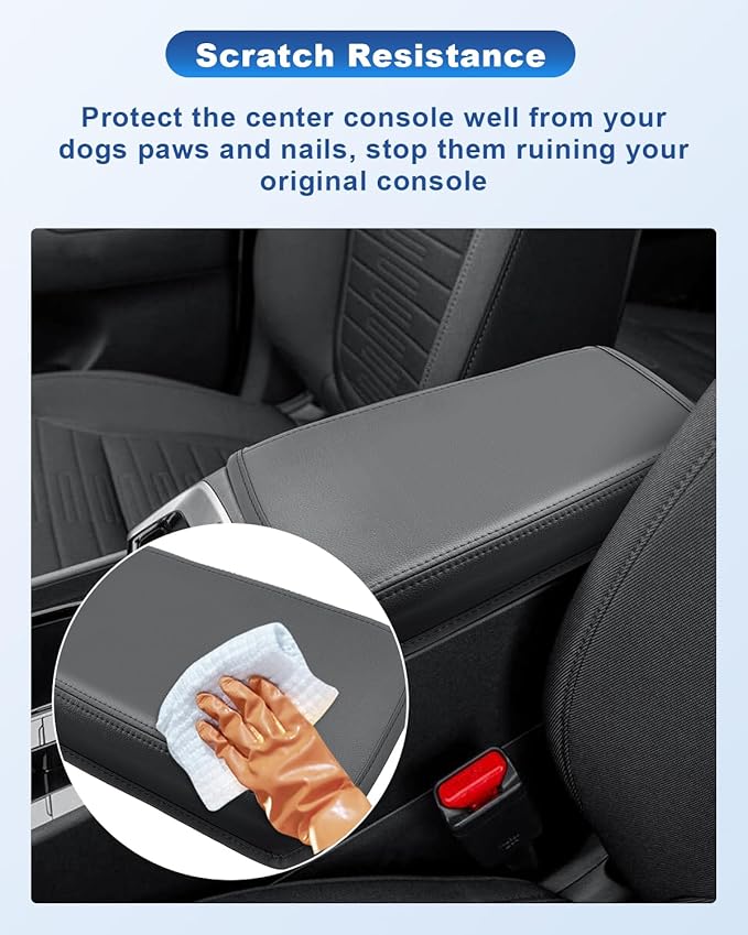 CDEFG Compatible with 2024 Hyundai Santa Cruz Tucson Center Console Cover for 2022-2024 Santa Cruz Accessories Armrest Cover Tucson Middle Console Pad Arm Rest Cushion