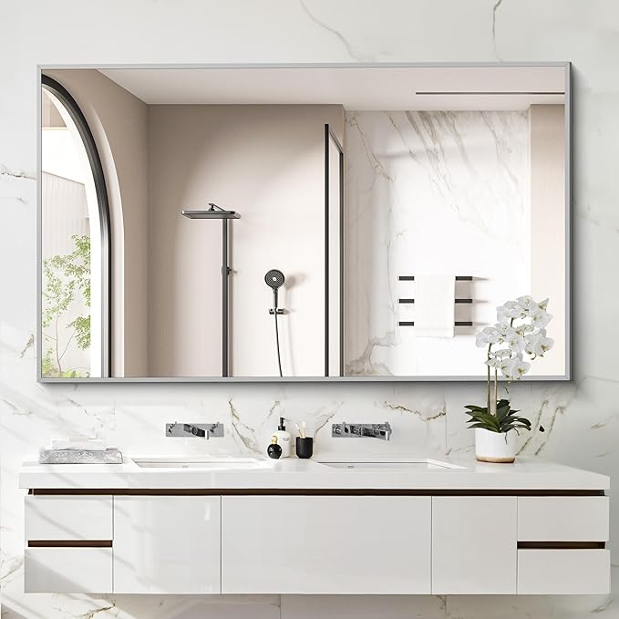 36x55inch Bathroom Mirror, Large Rectangular Wall Mirrors