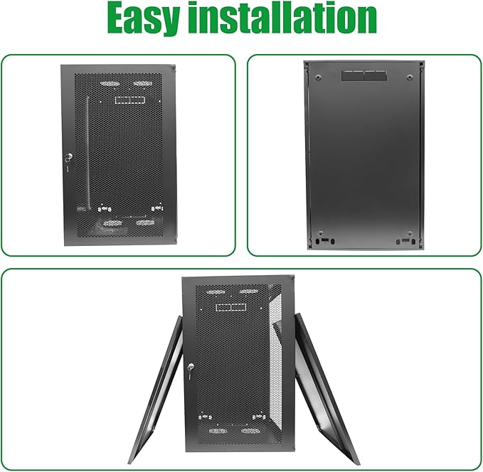 22U Server Cabinet Wall Mount Rack Enclosure