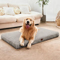 Cozila Extra Large Dog Bed for Crate, Orthopedic Dog Bed with Waterproof Lining, Soft Short Plush Surface & Egg Crate Foam, Machine Washable Pet Bed with Removable Cover & Anti Slip Bottom