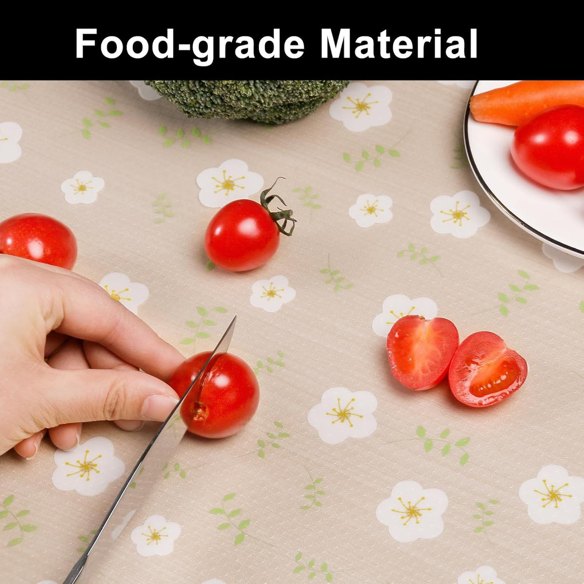 Cooyes Shelf Liner – Premium Non-Adhesive Cabinet & Drawer Liner for Kitchen – Waterproof Shelf Paper with Modern Pattern – Durable EVA Cabinet Mat – Easy to Cut （23.6" W x 118" L）
