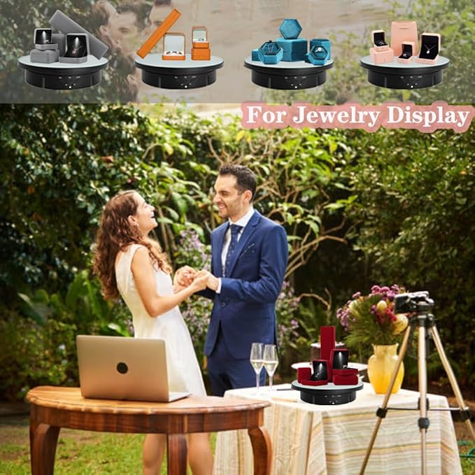 JAYEGT 3 in 1 Motorized Rotating Display Stand