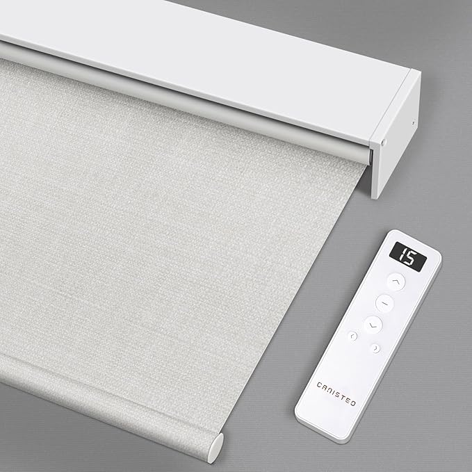 Motorized Roller Shade: Blackout, Rechargeable, Compatible