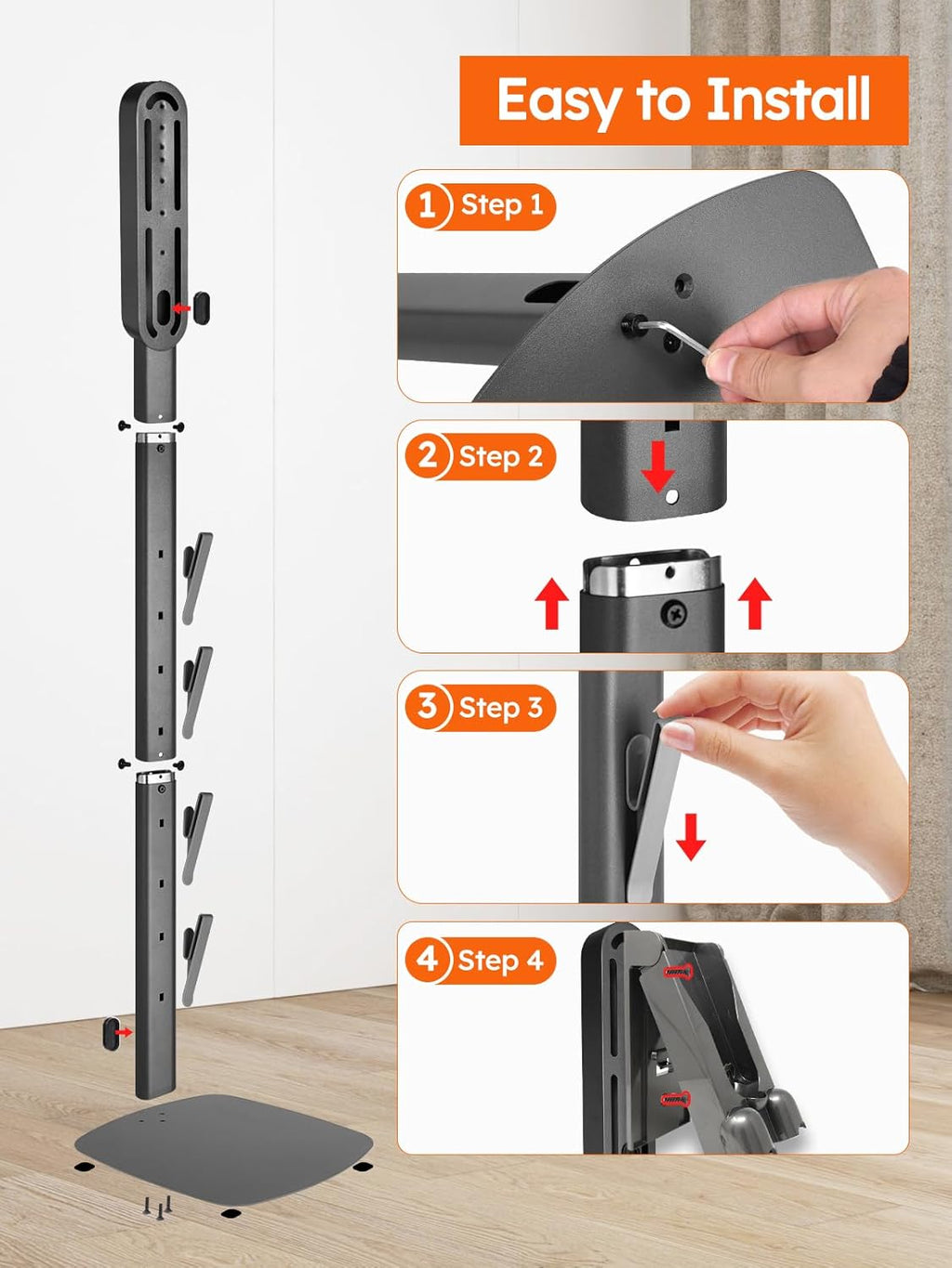 Vacuum Stand for Dyson Gen5 V15 V12 V11 V10 V8 V7 V6 – Stable Metal Holder with Hidden Cord Management, Storage Rack for Dyson Cordless Vacuum & Accessories, Easy Installation