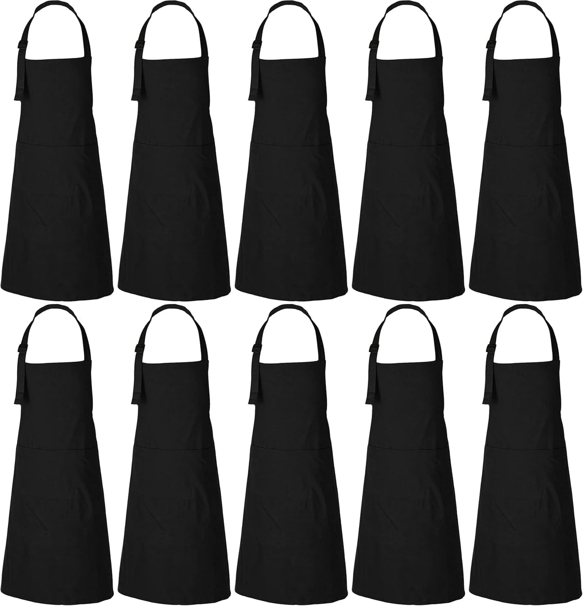 RAJRANG 100% Cotton Cooking Apron with 3 Pockets Kitchen Chef BBQ Adjustable Bib Aprons for Women Men