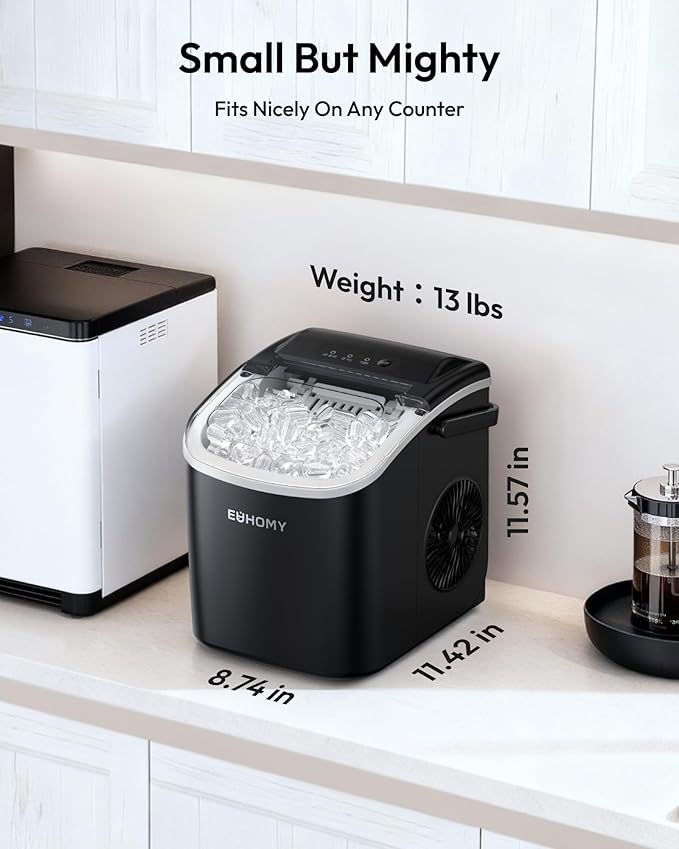 EUHOMY Countertop Ice Maker Machine