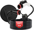 50A 30FT J1772 EV Extension Cable, Level 2 EV Charger Extension Cord, Heavy-Duty 240V EV Extension Cable for Fast Charging (30FT)