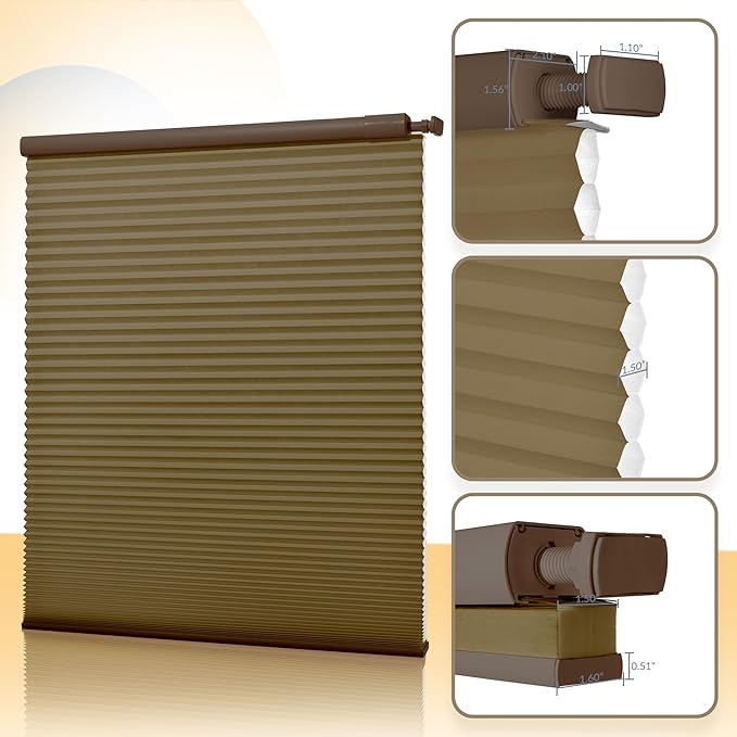 Boolegon No Drill Motorized Cellular Blinds