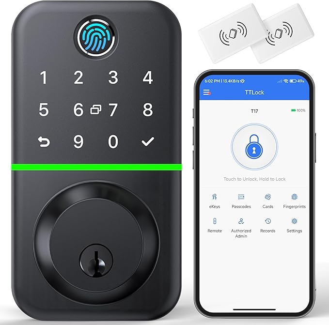 Smart Door Lock Deadbolt with Keypad: Keyless Entry Door Lock