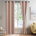 JIUZHEN Blackout Curtains with Tiebacks