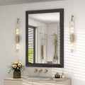 SMIROR Matte Black Bathroom Mirror