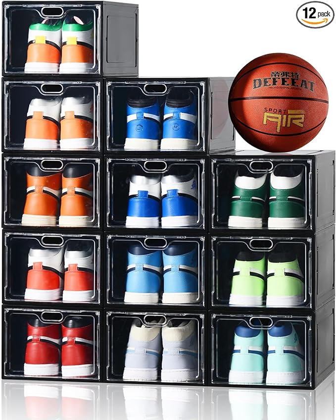 12 Pack Large Shoe Storage Box, Shoe Containers