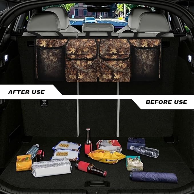 Tree Branch Trunk Organizer for Car Large Capacity Car Organizer, Foldable Trunk organizer for SUVs & Sedans, Space Saving Car Organization for Car Accessories, Tools, Sundries