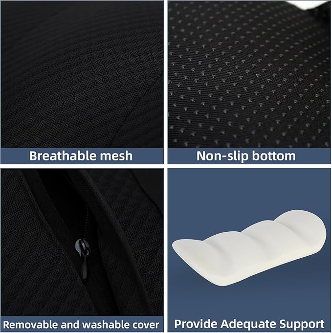 1 Piece Automotive Seat Lumbar Support Pillow for Chevy Malibu 2016-2024 2025, Driving Lower Back Cushion Ergonomic Orthopedic Posture Rest