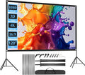 Outdoor Projector Screen with Stand, SCREENMAX 120 inch Foldable Projector