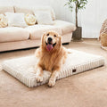 Cozila Large Orthopedic Dog Crate Bed with Waterproof Lining, Soft Short Plush Surface & Egg Crate Foam for Calming Puppy, Machine Washable Pet Bed with Removable Cover & Anti Slip Bottom