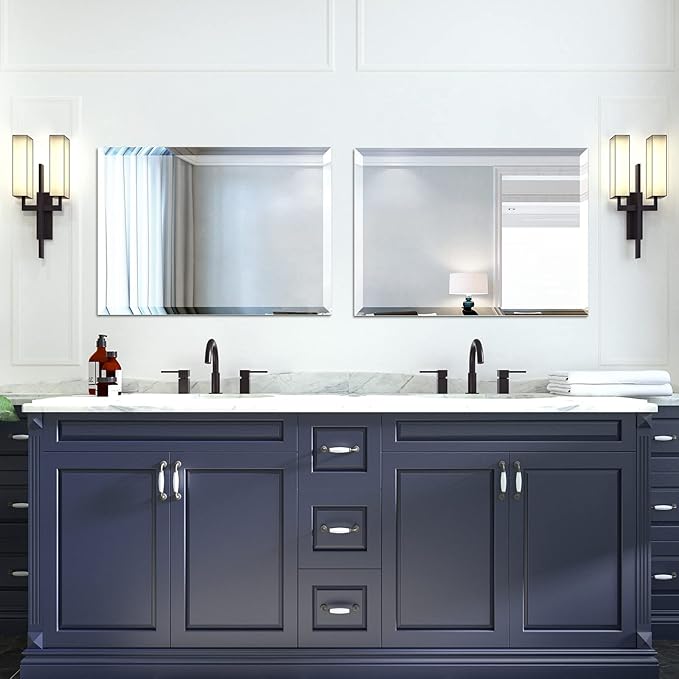 Mirrorons Beveled Mirror, Bathroom Mirrors
