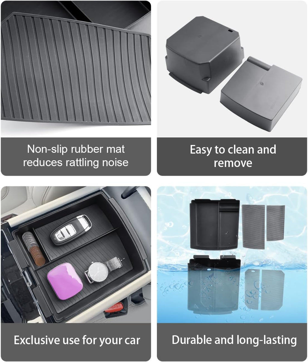 CDEFG 2Pcs for 2025 2026 Hyundai Tucson Limited Center Console Organizer Compatible with 2025 2026 Hyundai Tucson Limited Accessories Middle Console Storage Box