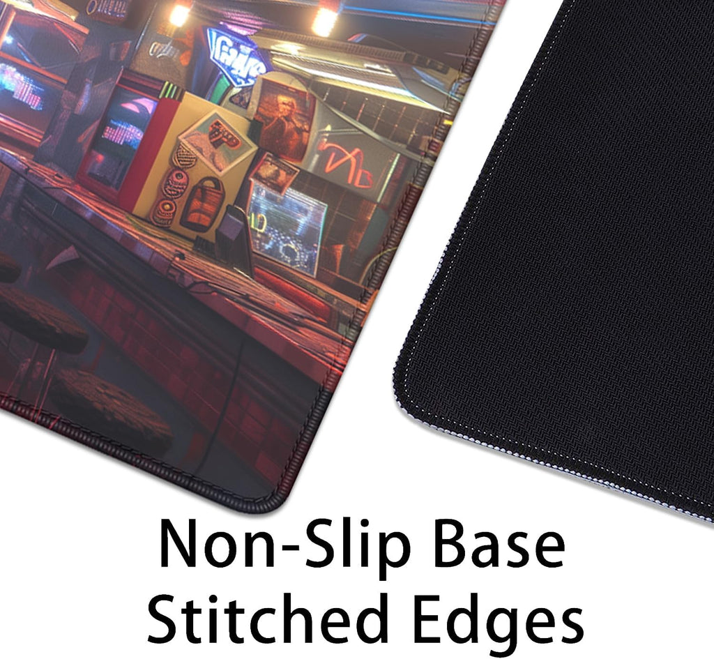Game Over Mouse Pad,XL Game Hall Mousepad Desk Pad with Stitched Edges,Non-Slip Waterproof Rubber Base Mouse Mat Desk Mat for Office Computer Keyboard Laptop Home(27.5x11.8 in)