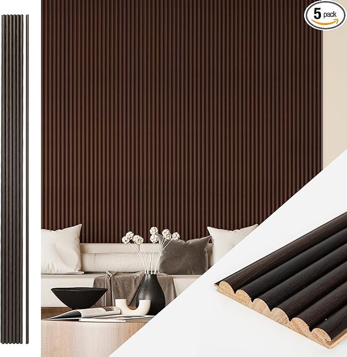 Art3d Fluted Wood Panel for Wall and Ceiling, Beaded Accent molding for Home