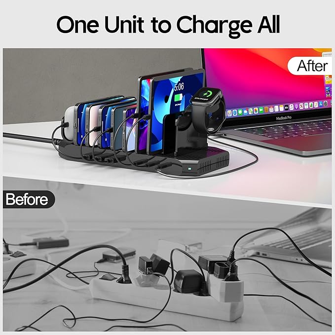 Unitek USB C Charging Station for Multiple Devices Apple