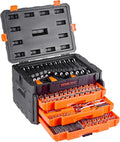 VEVOR Mechanics Tool Set and Socket Set, 3/8 and 1/2 inch Drive Deep and