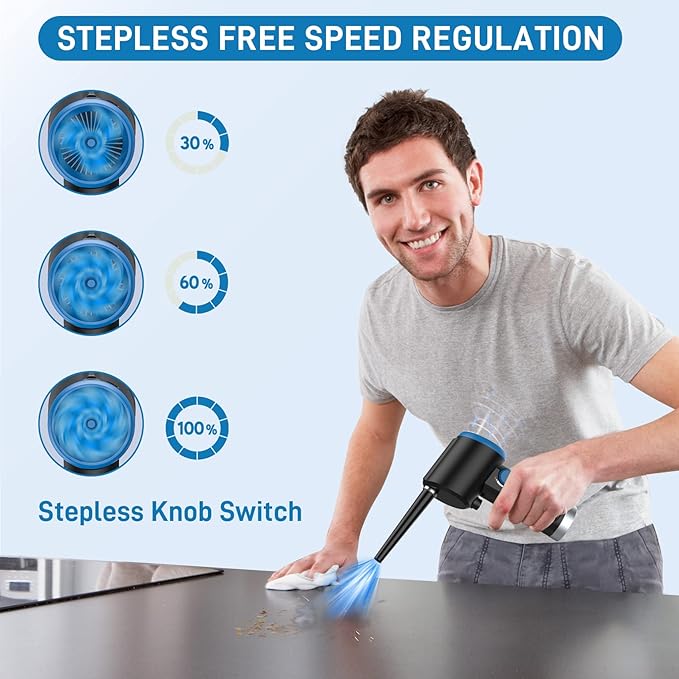 ATEngeus Compressed Air Duster, Electric Air Duster, Cordless Air Duster