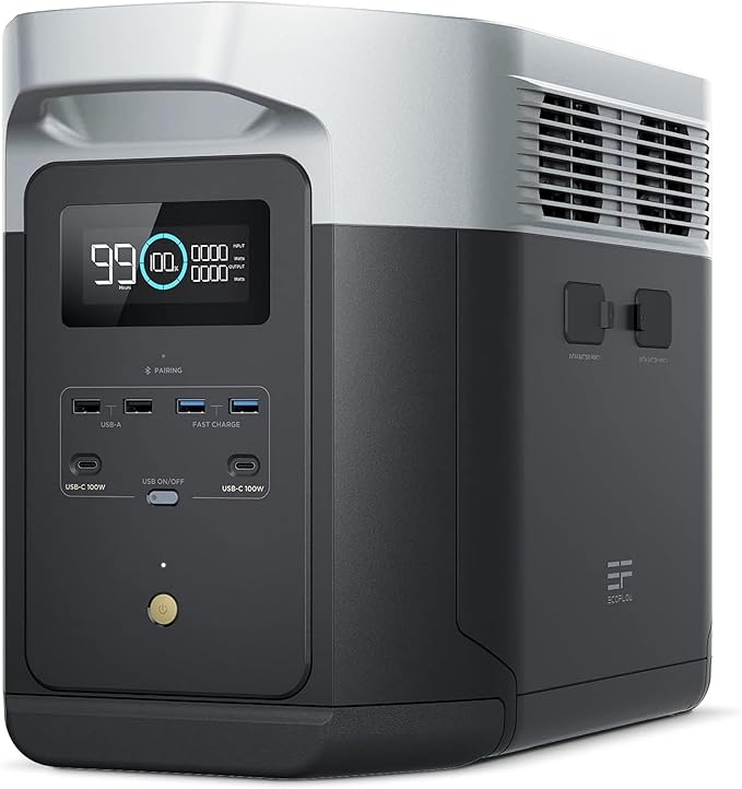 EF ECOFLOW Portable Power Station DELTA 2 Max, 2400W LFP Solar Generator