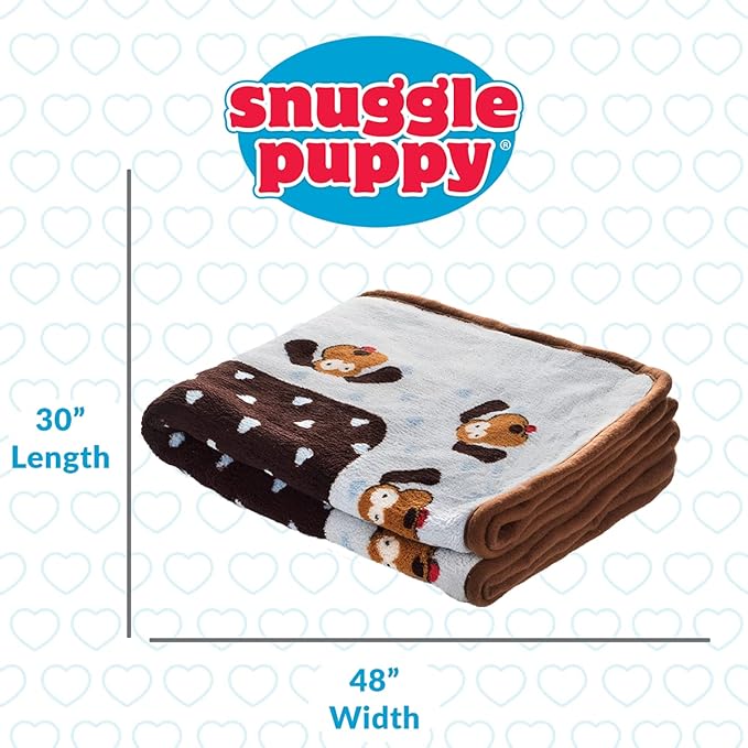 Snuggle Puppy Blanket for Pets - Cozy Dog Blanket for Small Dogs - Machine Washable Dog Blanket in Blue