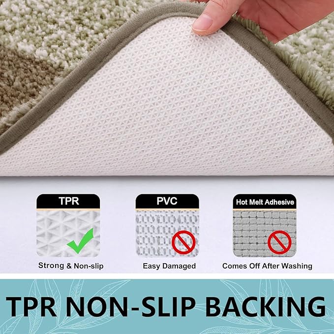 Arotive Microfiber Bathroom Rugs, Shaggy Soft and Absorbent Bath Rug, Non-Slip, Thick Plush Machine Washable Dry Bath Mats for Bathroom, Tub and Shower, 70x24, Coffee, Rectangular