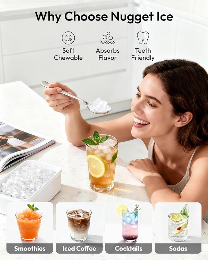 EUHOMY Nugget Ice Maker Countertop