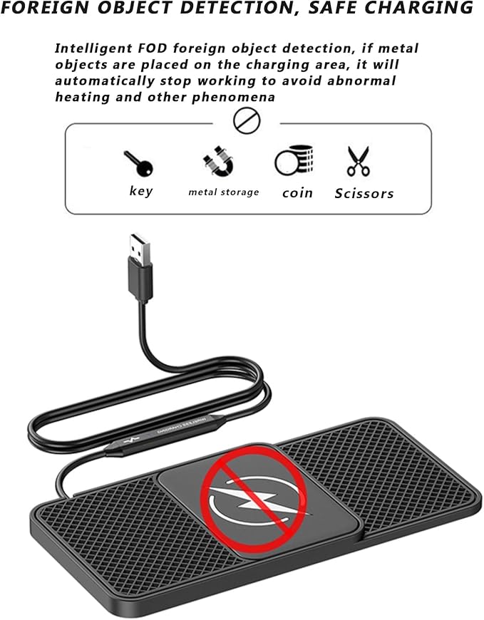 Wireless Car Charger for Toyota Camry AurisAygo Yaris Corolla Supra Highlander, 15w Fast Phone Chargers Charging Pad Non-Slip Essential Electronic Devices for Long-Distance Travel