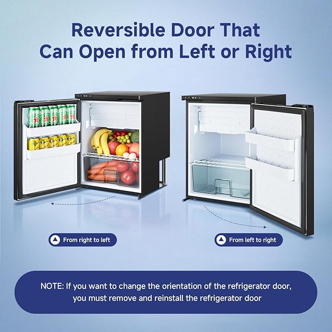 BODEGA BODEGACOOLER 12 Volt Refrigerator, RV Refrigerator APP Control, 65L RV