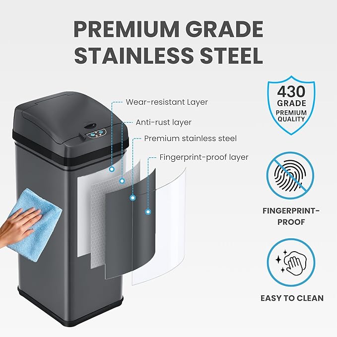 iTouchless 13 Gallon Kitchen Trash Can