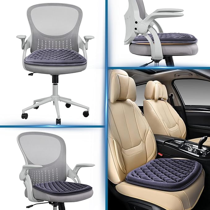 Big Ant Car Seat Cushion Memory Foam Car Seat Cushion Pad Soft Car Seat Cover for Most Car, Driver Seat,Truck Seat and Office Chair-Gray