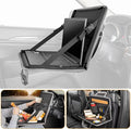 JOYTUTUS 3 in 1 Steering Wheel Eating Tray (Gray), Car Back Seat Laptop Desk, Multifunctional Office Bag, Car Work Table for Writing, Car Organizer for Kids, Commuters, Family