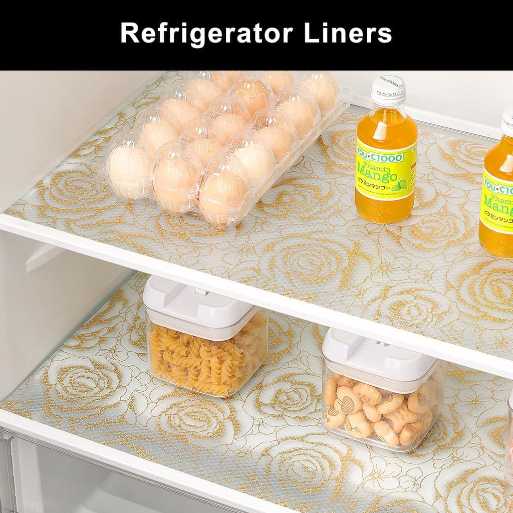 Cooyes Shelf Liner – Premium Non-Adhesive Cabinet & Drawer Liner for Kitchen – Waterproof Shelf Paper with Modern Pattern – Durable EVA Cabinet Mat – Easy to Cut （17.5" W x 197" L）