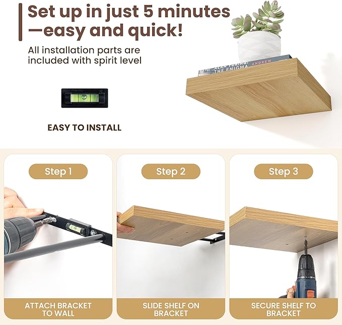 Fun Memories Square Floating Shelves