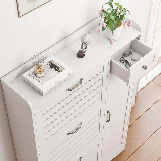 Narrow Shoe Storage Cabinet
