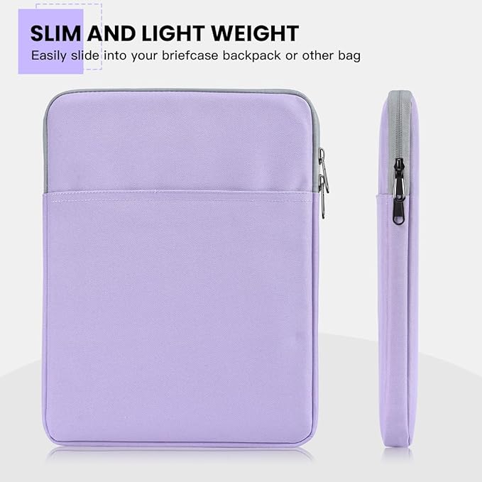 8 Inch Tablet Sleeve Case for 8.3" iPad mini 7 6/ Mini 5 4 7.9, Fire HD 8/8 Plus, Samsung Galaxy Tab A7 Lite 8.7", Compatible with Lenovo Tab M9/M8 8", Purple