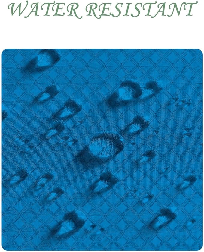 ggaimwf 72x96 Inch Solid Color Shower Curtain for Bathroom Waffle Bath Water Resistant Fabric Curtains Royal Blue Modern Thick Shower Stall Curtain with Metal Hooks