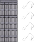 Over the Door Shoe Organizer, 24 Large Breathable Mesh Pockets, Hanging Storage Holder, Hanging Shoe Organizer(Grey)