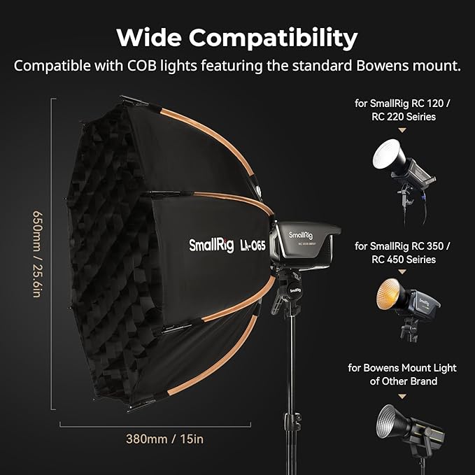 SmallRig LA-O65 Octagonal Softbox, 65cm/25.6in Quick Release Softbox