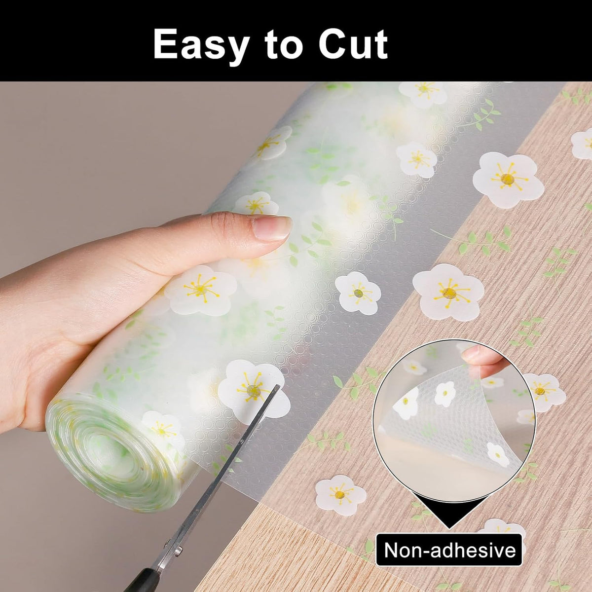 Cooyes Shelf Liner – Premium Non-Adhesive Cabinet & Drawer Liner for Kitchen – Waterproof Shelf Paper with Modern Pattern – Durable EVA Cabinet Mat – Easy to Cut （11.8" W x 118" L）
